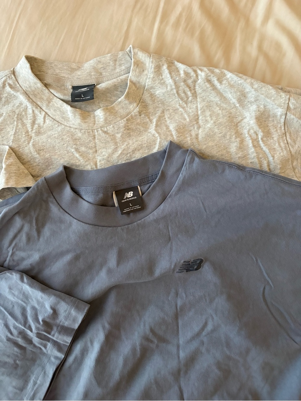New Balance Crop Women Short Sleeve Tee Set - Blue & Light Gray - Picture 2 of 3
